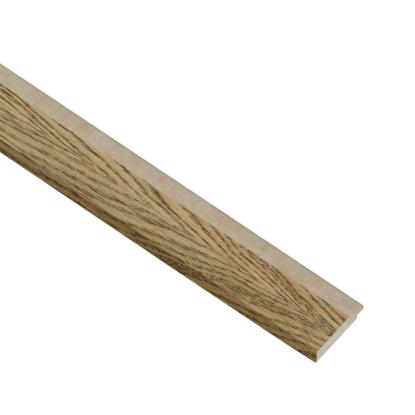 I-Wood afslutningsliste til akustikpanel, mørkebrun olieret, beige filt og lys kerne, egefiner, 16 x 42 x 2400 mm