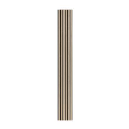 I-Wood Basic Original akustikpanel, hvid olieret, sort filt og sort kerne, egefiner, 17 x 300 mm 