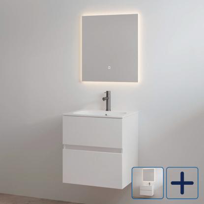 Best Design Splash One-Box møbelsæt med vask og hanehul, hvid højglans