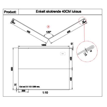 Enkelt skotrende 40cm luksus special samling