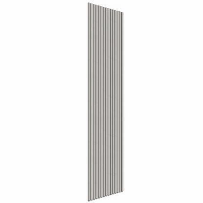 FOG & VENØ Laminate akustikpanel, marble white, sort MDF, hvid filt, 600 x 2400 x 20 mm