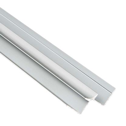 Fibo indvendig hjørneliste med synlig buet front til Kitchen Board vægplade, alu - 580 mm