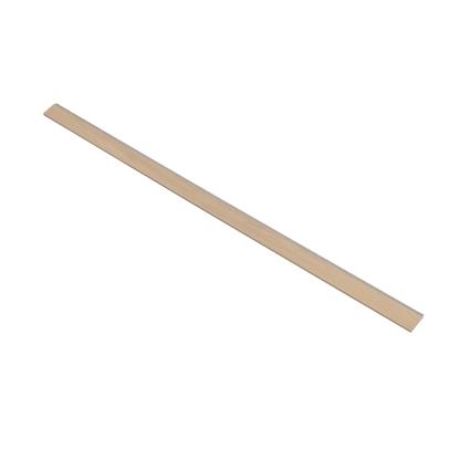 I-Wood afslutningsliste til 3-lamel akustikpanel, ubehandlet natur, grå filt og lys kerne, egefiner, 16 x 92 mm