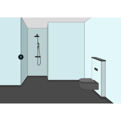 Fibo udvendig hjørneprofil, hvid alu, 90°, 2400 mm