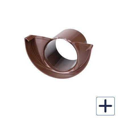 Plastmo endebund med tud, PVC, brun