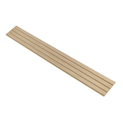 I-Wood Medio+ 4-lamel akustikpanel, hvid olieret, brun filt og lys kerne, egefiner, 16 x 300 mm