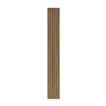 I-Wood Medio+ Mixed akustikpanel, klar olieret, brun filt og sort kerne, valnøddefiner, 17 x 300 mm