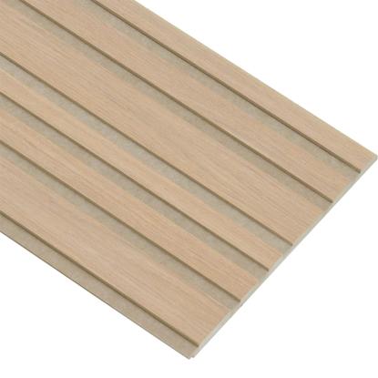 I-Wood Medio+ Mixed akustikpanel, ubehandlet natur, beige filt og lys kerne, egefiner, 16 x 300 mm