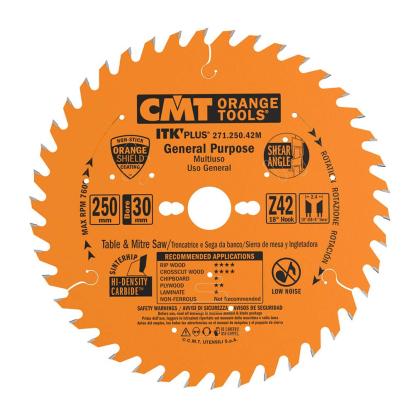 CMT rundsavsklinge til træ, Z42 W, Ø250 x 2,4 x 30 mm