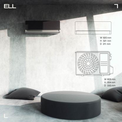 ELL Front Boost luft-til-luft varmepumpe med Wi-Fi, 5,28 kW, silver, 130 m²