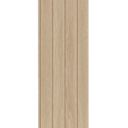 I-Wood Basic 4-lamel akustikpanel, hvid olieret, beige filt og lys kerne, egefiner, 16 x 300 mm 