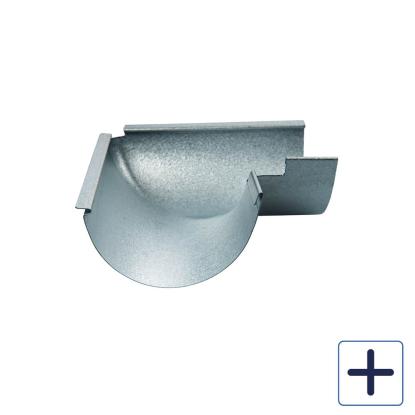Plastmo AluZink udvendig gering, 90°