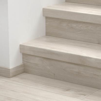 Pergo vinyl trappeafdækning/trappeforkantsprofil, Beige Scandinavian Oak, 1236 x 122 x 62 mm