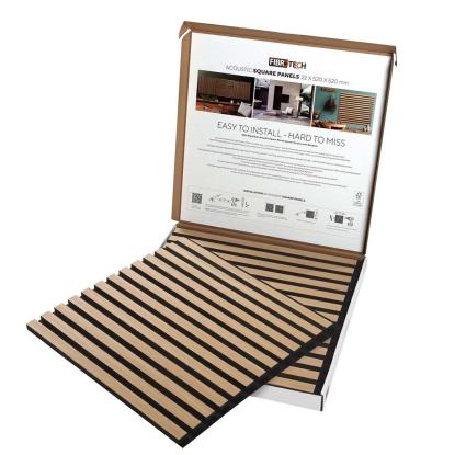 FibroTech Square akustikpanel, 520 x 520 mm, Light Oak - 2 stk.