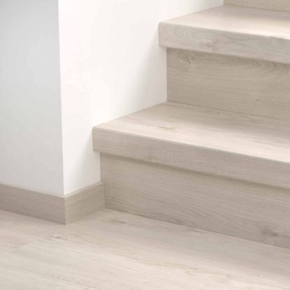Pergo vinyl trappeafdækning/trappeforkantsprofil, Soft Grey Oak, 1236 x 122 x 62 mm