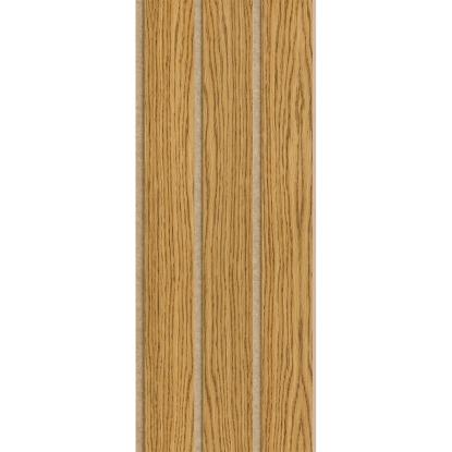 I-Wood Basic 3-lamel akustikpanel, brun olieret, brun filt og lys kerne, egefiner, 16 x 300 mm 