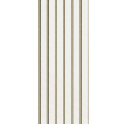 I-Wood Medio+ Original akustikpanel, hvidmalet, beige filt og lys kerne, folie, 16 x 300 mm