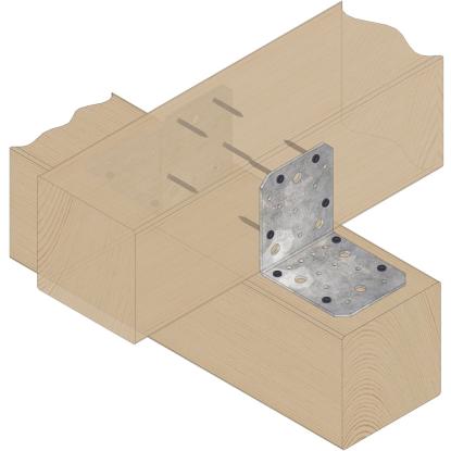 SIMA vinkelbeslag V3, pregalvaniseret, 105 x 105 x 3,0 x 90 mm