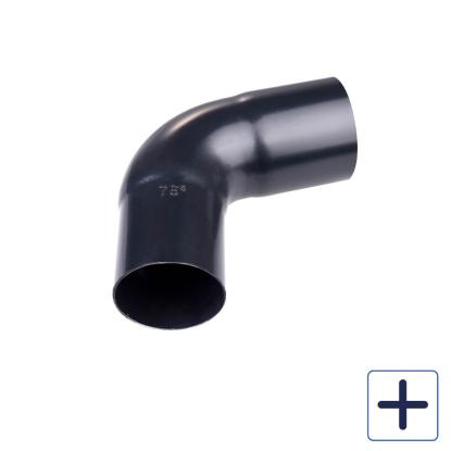 Plastmo bøjning, PVC, sort, 75°