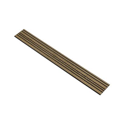 I-Wood Medio+ Mixed akustikpanel, mørkebrun olieret, sort filt og sort kerne, egefiner, 17 x 300 mm