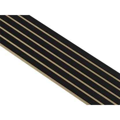 I-Wood Medio+ Original akustikpanel, sortmalet, brun filt og sort kerne, egefiner, 17 x 300 mm