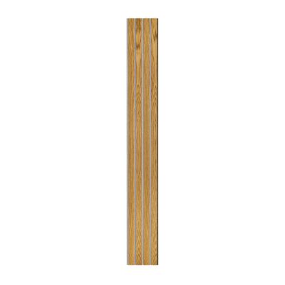 I-Wood Basic 4-lamel akustikpanel, brun olieret, grå filt og sort kerne, egefiner, 17 x 300 mm 