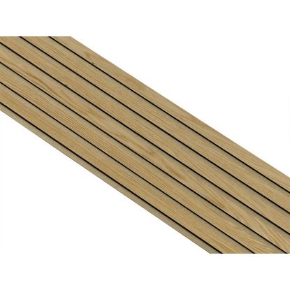 I-Wood Basic Original akustikpanel, klar olieret, brun filt og sort kerne, egefiner, 17 x 300 mm 