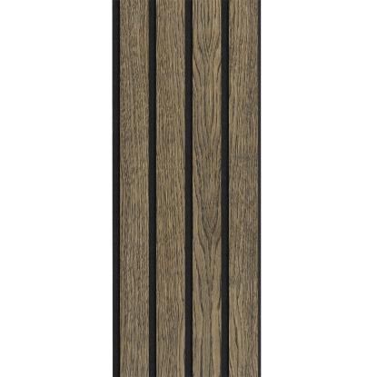 I-Wood Basic 4-lamel akustikpanel, sort olieret, sort filt og sort kerne, egefiner, 17 x 300 mm 
