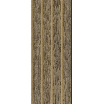I-Wood Medio+ 4-lamel akustikpanel, sort olieret, brun filt og sort kerne, egefiner, 17 x 300 mm