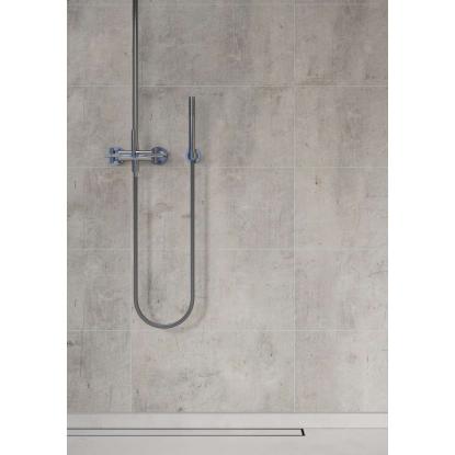 Fibo Cement vådrumspanel med 60 x 30 cm fliselook, 10 x 600 x 2400 mm, lentini grey stone
