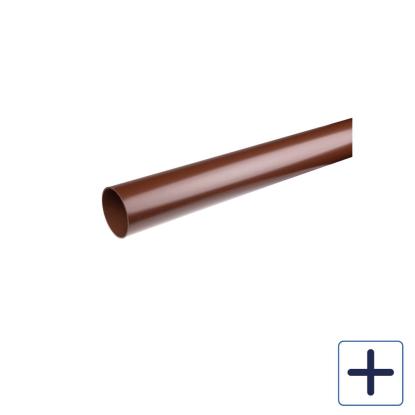 Plastmo nedløbsrør, PVC, Ø110 mm, brun