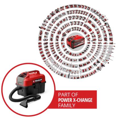 Einhell TE-VC 18/10 Li-Solo akku våd-/tørstøvsuger, uden batteri og lader - 10 liter