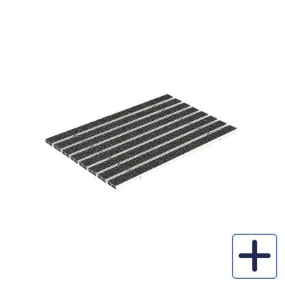 Plastmo Vario dørmåtte, ruhår, antracit