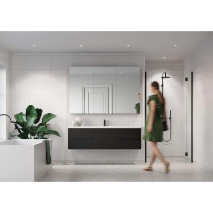 Fibo Colour vådrumspanel med 60 x 30 cm fliselook, 10 x 600 x 2400 mm, white silk