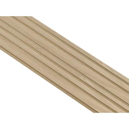 I-Wood Medio+ Mixed akustikpanel, hvid olieret, brun filt og lys kerne, egefiner, 16 x 300 mm