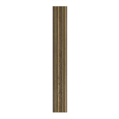 I-Wood Basic Mixed akustikpanel, mørkebrun olieret, sort filt og sort kerne, egefiner, 17 x 300 mm 