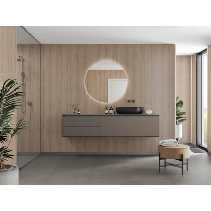 Fibo Basic vådrumspanel uden fugefræsning, 10 x 600 x 2400 mm, oak nature silk