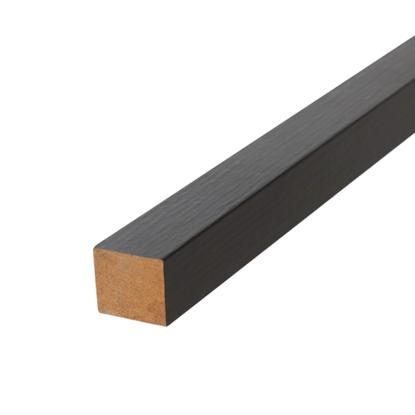 FibroTech akustik afslutningsliste til UNIKA, 25 x 3000, black oak - 2 stk.