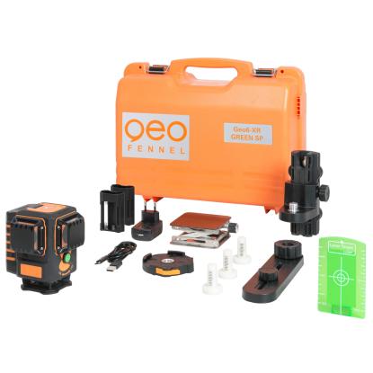 geo-FENNEL Geo6-XR GREEN SP selvnivellerende krydslinjelaser med 6 laserkryds