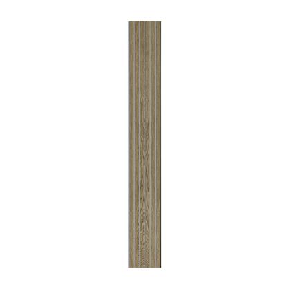 I-Wood Medio+ Original akustikpanel, mørkebrun olieret, grå filt og sort kerne, egefiner, 17 x 300 mm