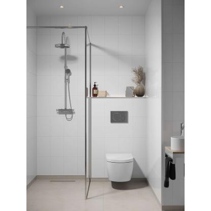 Fibo Colour vådrumspanel med 20 x 30 cm fliselook, 10 x 600 x 2400 mm, denver white high gloss