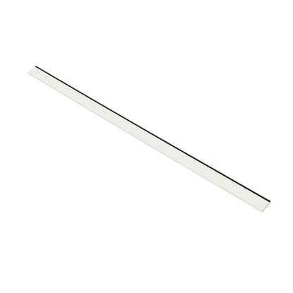 I-Wood afslutningsliste til 3-lamel akustikpanel, hvidmalet, sort filt og lys kerne, folie, 16 x 92 mm