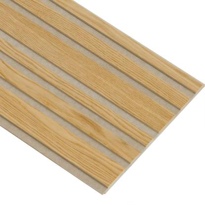 I-Wood Basic Mixed akustikpanel, klar olieret, beige filt og lys kerne, egefiner, 16 x 300 mm 