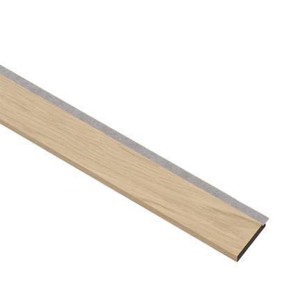 I-Wood afslutningsliste til 4-lamel akustikpanel, hvid olieret, grå filt og sort kerne, egefiner, 17 x 67 mm