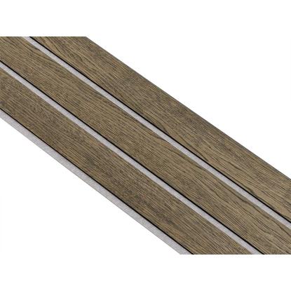 I-Wood Basic 3-lamel akustikpanel, sort olieret, grå filt og sort kerne, egefiner, 17 x 300 mm 