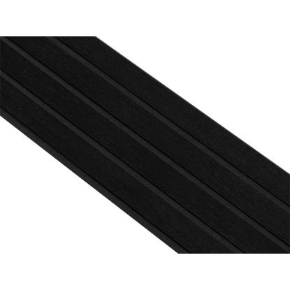 I-Wood Medio+ 4-lamel akustikpanel, sortmalet, sort filt og sort kerne, egefiner, 17 x 300 mm