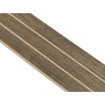 I-Wood Basic 3-lamel akustikpanel, sort olieret, beige filt og lys kerne, egefiner, 16 x 300 mm 