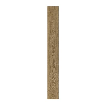 I-Wood Basic 3-lamel akustikpanel, mørkebrun olieret, brun filt og sort kerne, egefiner, 17 x 300 mm 