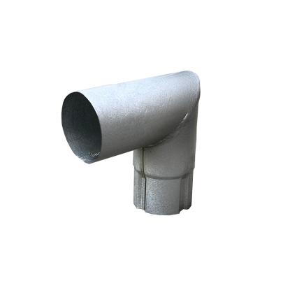 Plastmo AluZink knærør, 90°, Ø75 mm