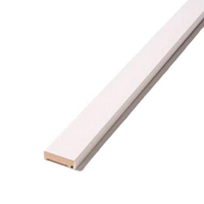 Swedoor glat gerigtsæt til dobbeltdør, hvid omviklet - 19 x 65 x 2200 mm